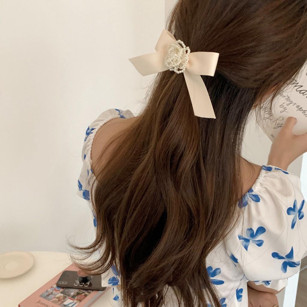 Cột Tóc Buộc Tóc Hình Nơ Đính Ngọc Sang Trọng