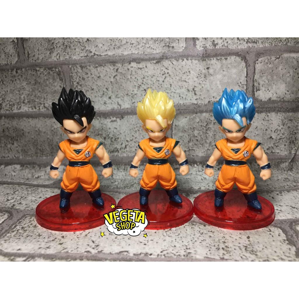 Mô hình Dragon Ball - Set 3 mô hình SonGohan Son Gohan SSJ Blue God - WCF - Cao 7cm