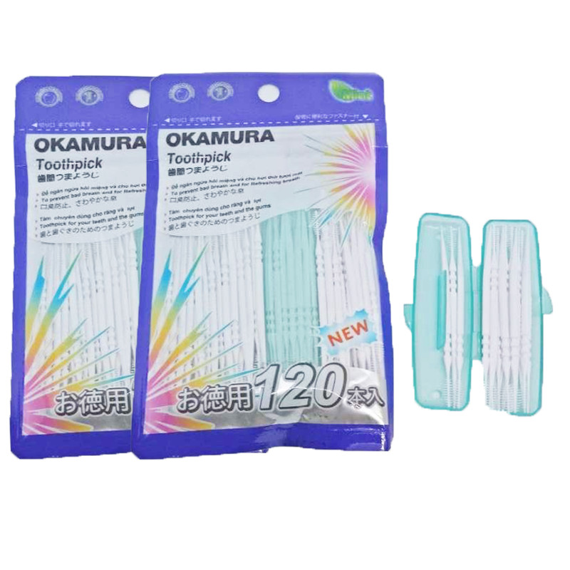 Okamura: 36 Bịch Tăm Nhựa Sạch Nha Khoa 120P