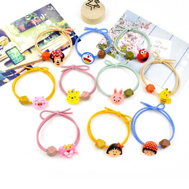 Set 5 dây buộc tóc hình thú ngộ nghĩnh - giao hình ngẫu nhiên