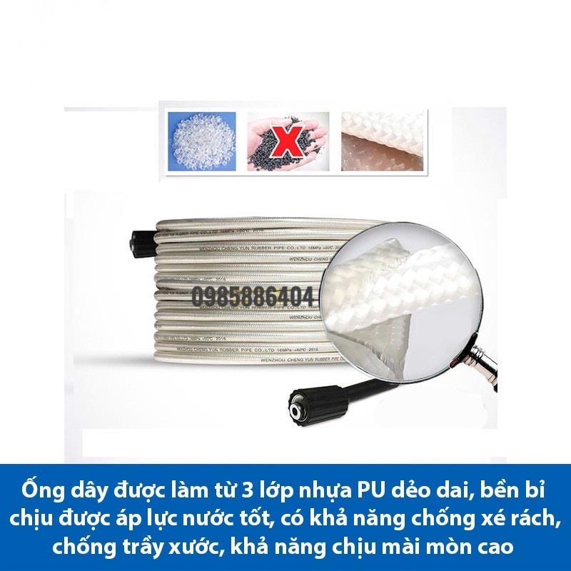 Bộ dây xịt rửa - sung rửa xe áp lực cao 15m dành cho máy rửa xe