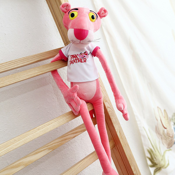 Gấu Bông Báo Hồng Pink Panther Mặc Áo Gb86 (Tặng 1 Móc Khóa Dây Da Pu Đính Đá Lấp Lánh Màu Ngẫu Nhiên)