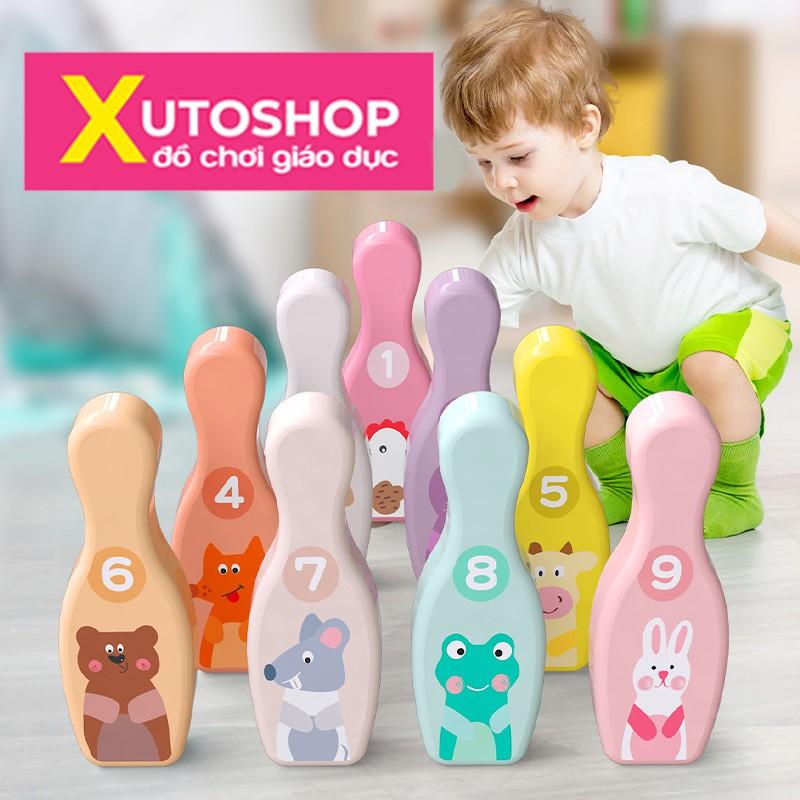 Bộ đồ chơi Bowling bằng gỗ cho bé hình con vật