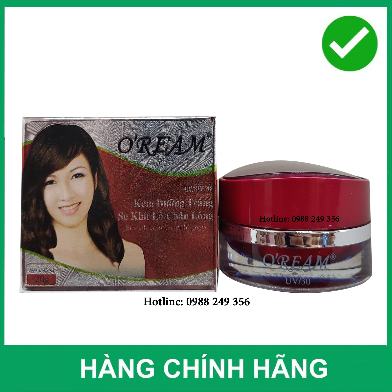 Kem OREAM Dưỡng Trắng - Se Khít Lỗ Chân Lông 20g