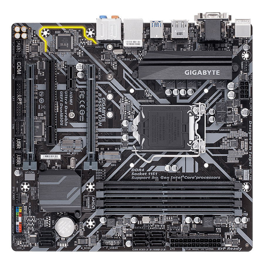 Bo Mạch Chủ Mainboard GIGABYTE B365M D3H - LGA1151 - Hàng Chính Hãng