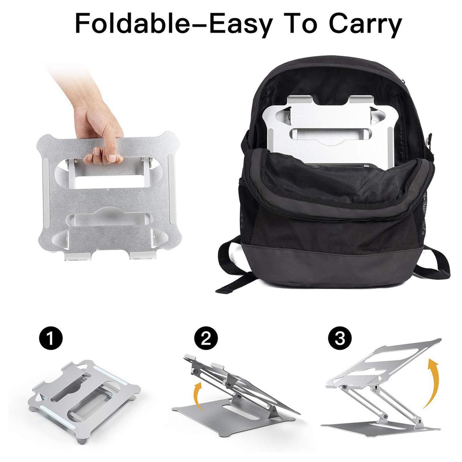 Desk Laptop Stand Adjustable Foldable Aluminum Tablet Notebook Riser Mount for All Laptops