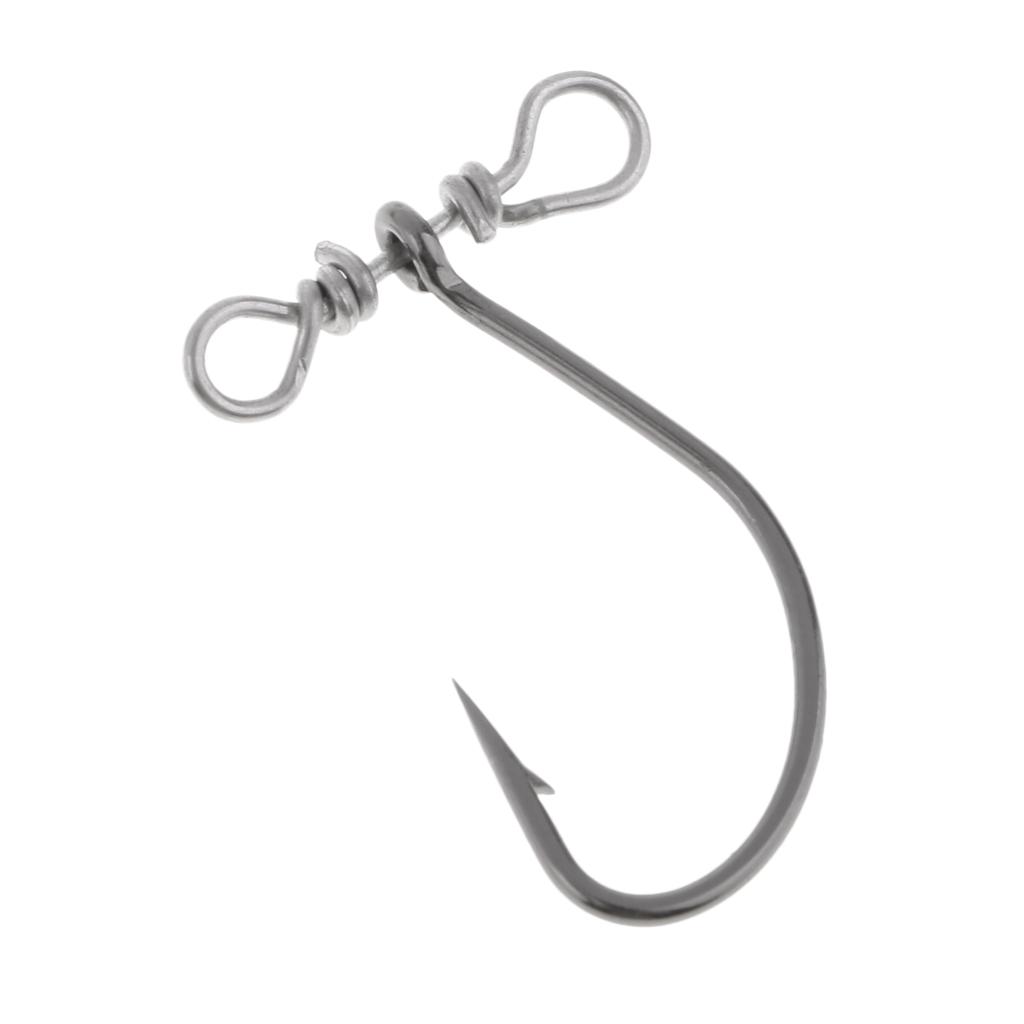 20pcs Down Shot Rig Hook for Fishing Lure Black Nickel Crank Lure Hooks