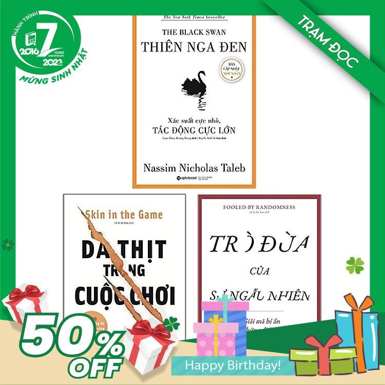 Trạm Đọc Official Combo Sách Nassim Nicholas Taleb Da Thịt Trong Cuộc Chơi Trò Đùa Của Sự Ngẫu Nhiên Thiên Nga Đen Bộ 3 Cuốn - Mới Nhất
