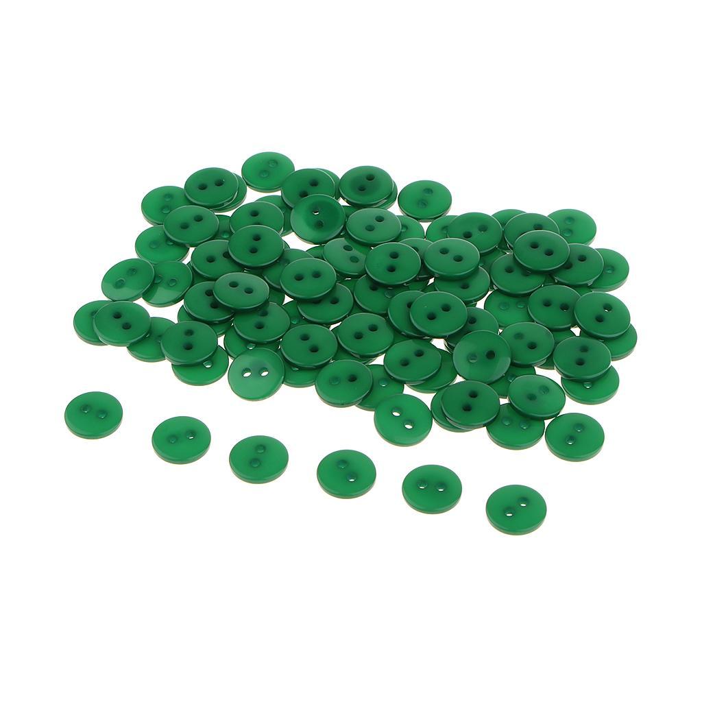 2-5pack 100 Candy Color 2-Holes Round Resin Button For Sewing Craft Scrapbook
