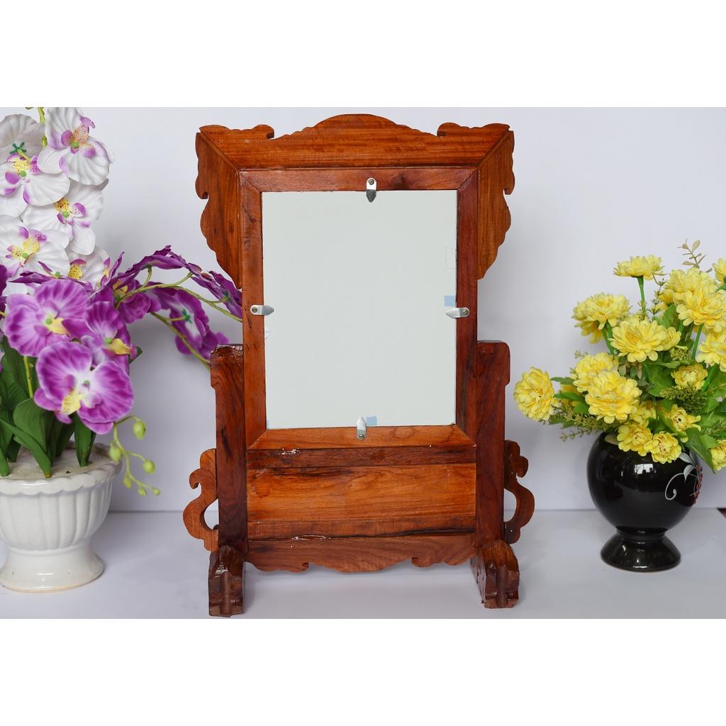 Khung hình thờ gỗ Hương trơn 20 x 25 mẫu đẹp