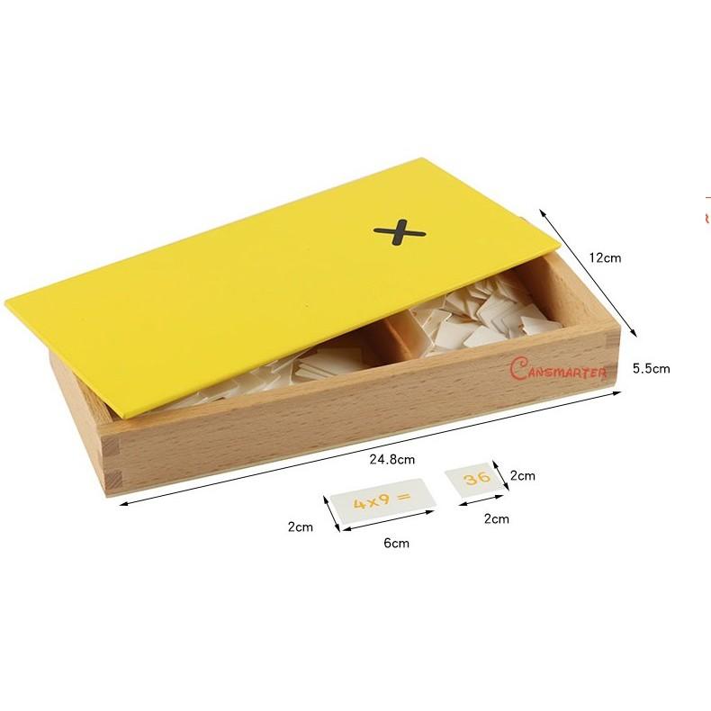 Hộp thẻ phép cộng, phép trừ, phép nhân, phép chia Montessori