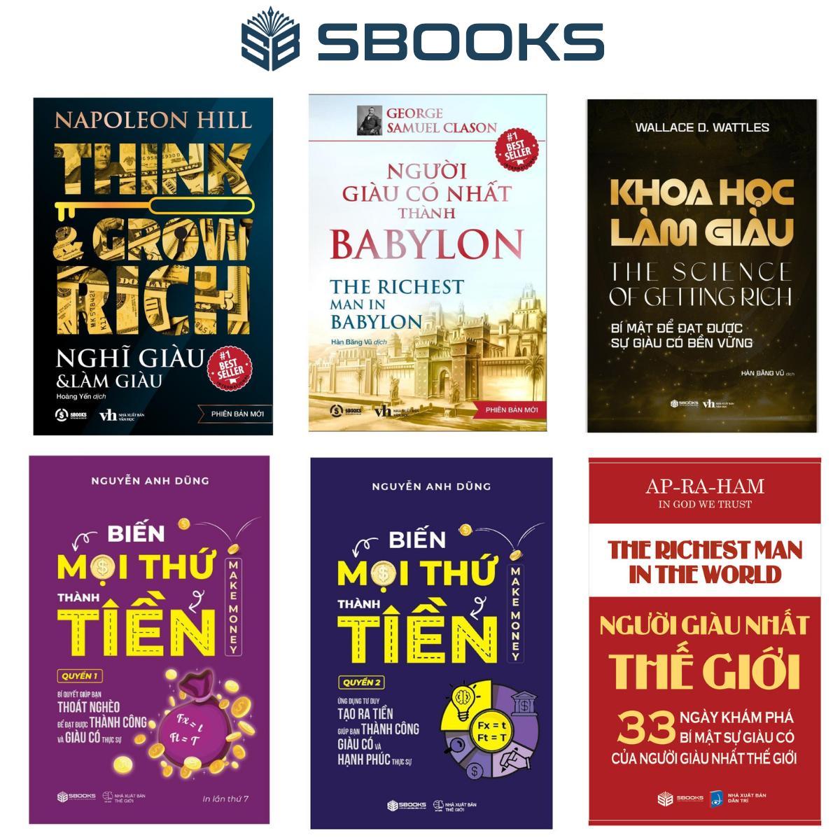 Sách - Combo 6 Quyển - Tư Duy Làm Giàu - SBOOKS