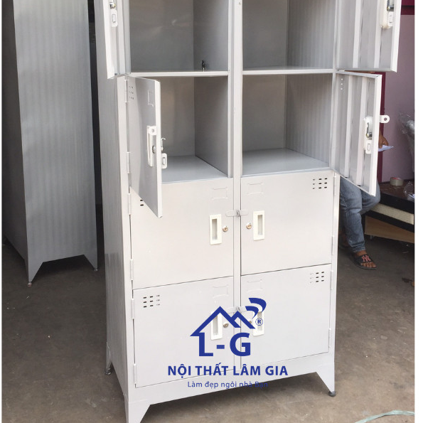 Tủ sắt hồ sơ locker văn phòng 8 cửa sơn tĩnh điện _LGTD8C