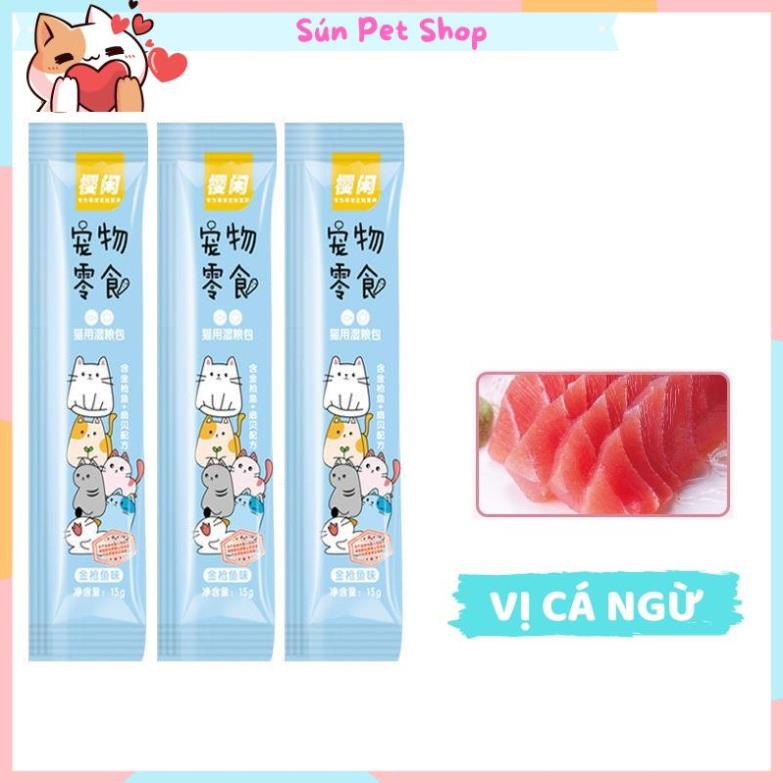 Combo 10 thanh súp thưởng cho mèo hương vị thơm ngon