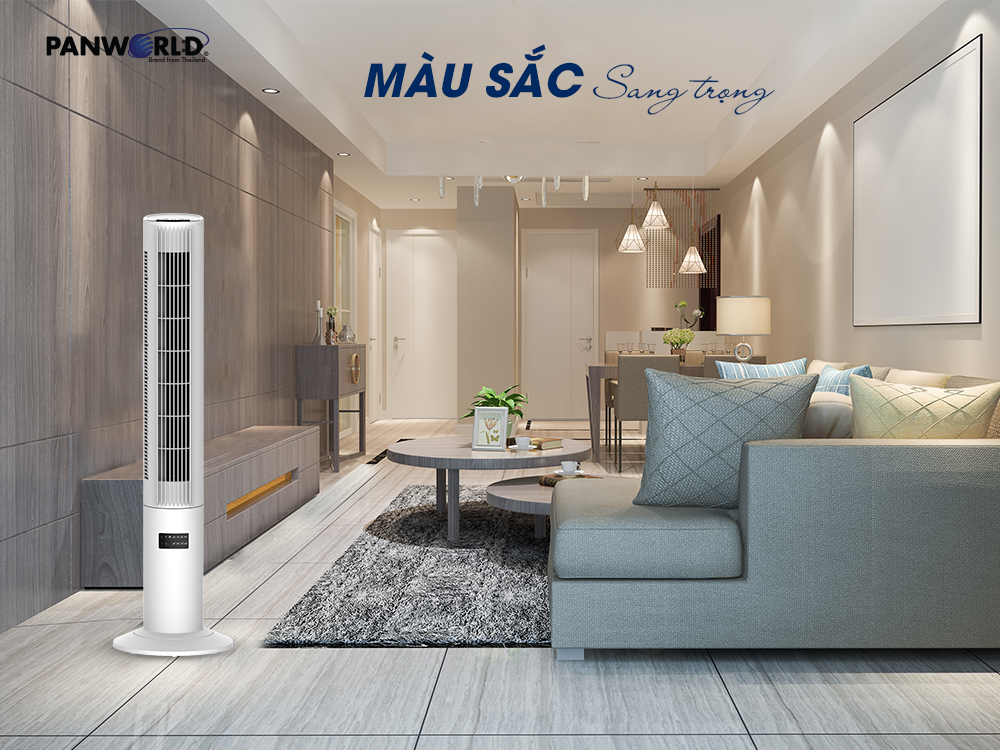 Quạt Tháp không cánh Panworld The Luxuria PW-L360 không cánh xoay 360 độ lọc không khí hẹn giờ thương hiệu Thái Lan - Hàng chính hãng