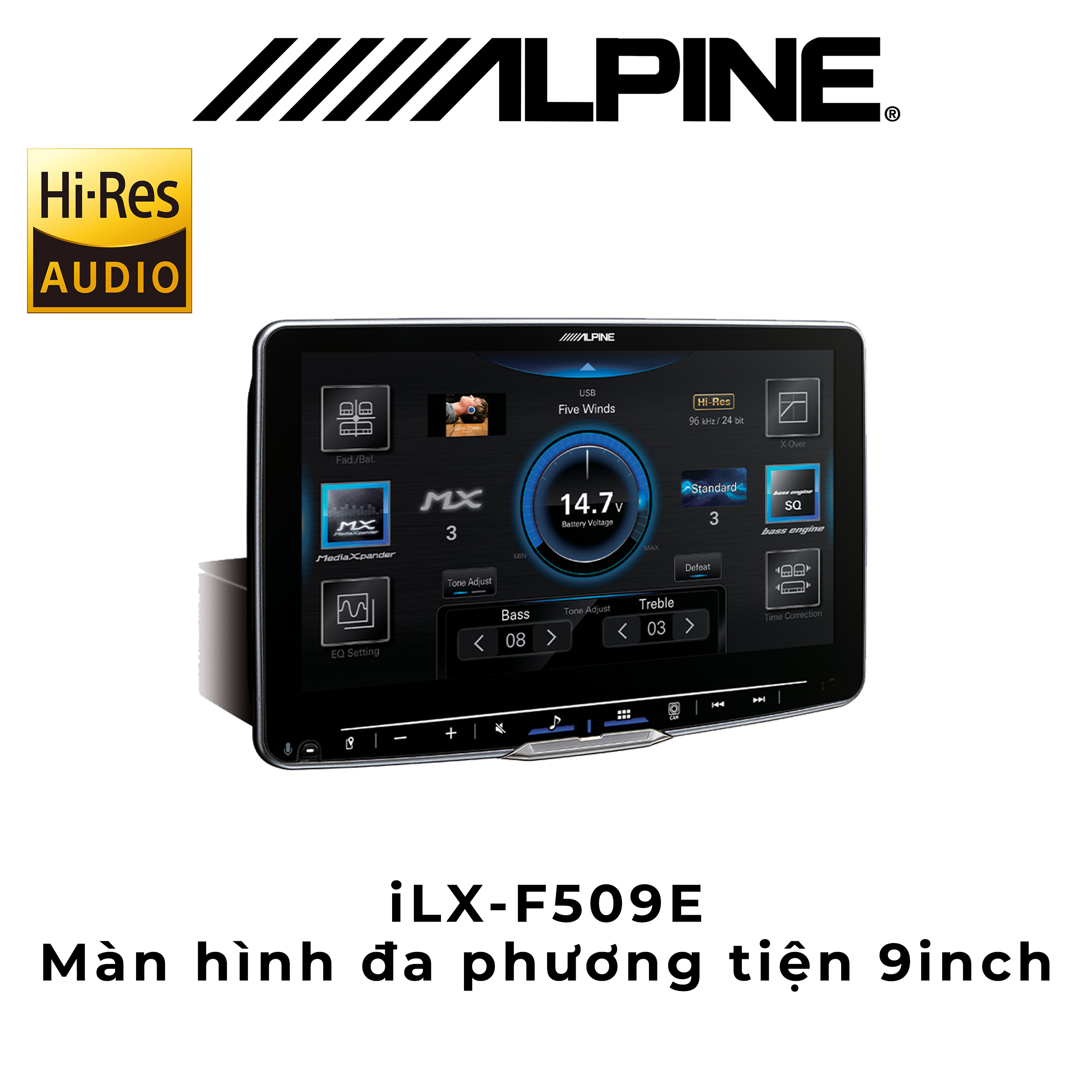 iLX-F509E MÀN HÌNH ĐA PHƯƠNG TIỆN 9 INCH VỚI CARPLAY KHÔNG DÂY, ANDROID AUTO