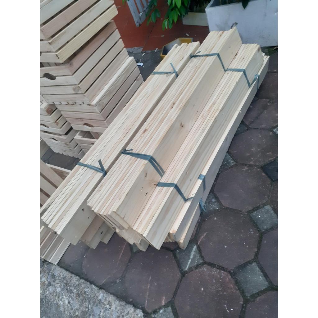 1 Thanh pallet gỗ bào 4 mặt dài 130cm - Nan gỗ pallet trang trí - Nẹp Gỗ thông pallet