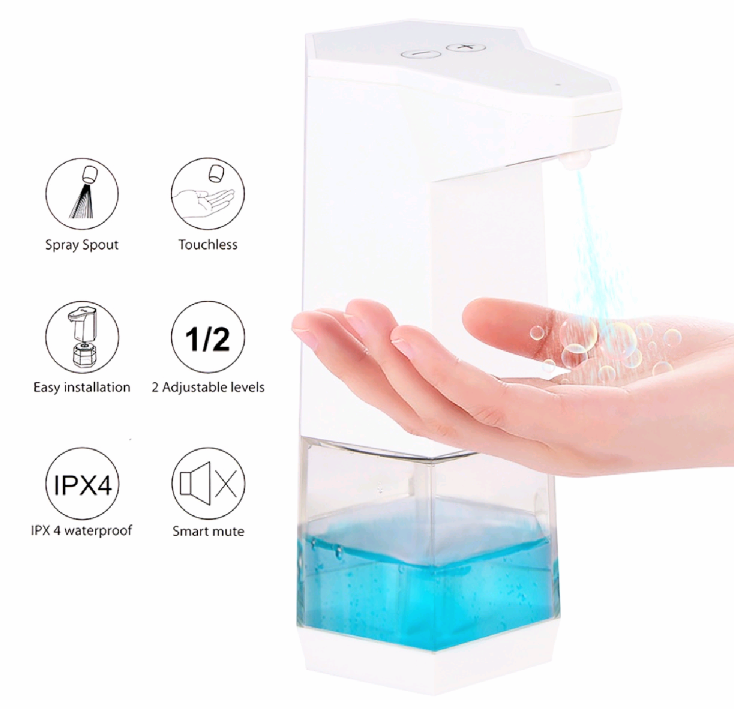 MÁY PHUN NƯỚC XÀ PHÒNG NƯỚC RỬA TAY RỬA CHÉN SÁT KHUẨN TỰ ĐỘNG BẰNG CẢM BIẾN THÔNG MINH MẪU MỚI