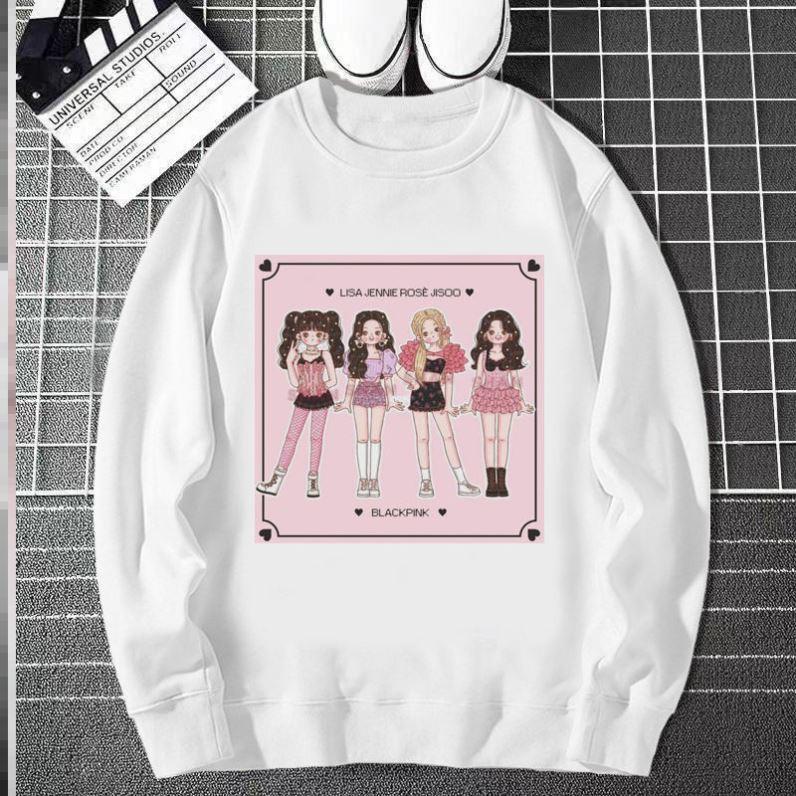 Áo Sweater Blackpink Jennie Jisoo Lisa Rose áo hoodie in hình Blackpink
