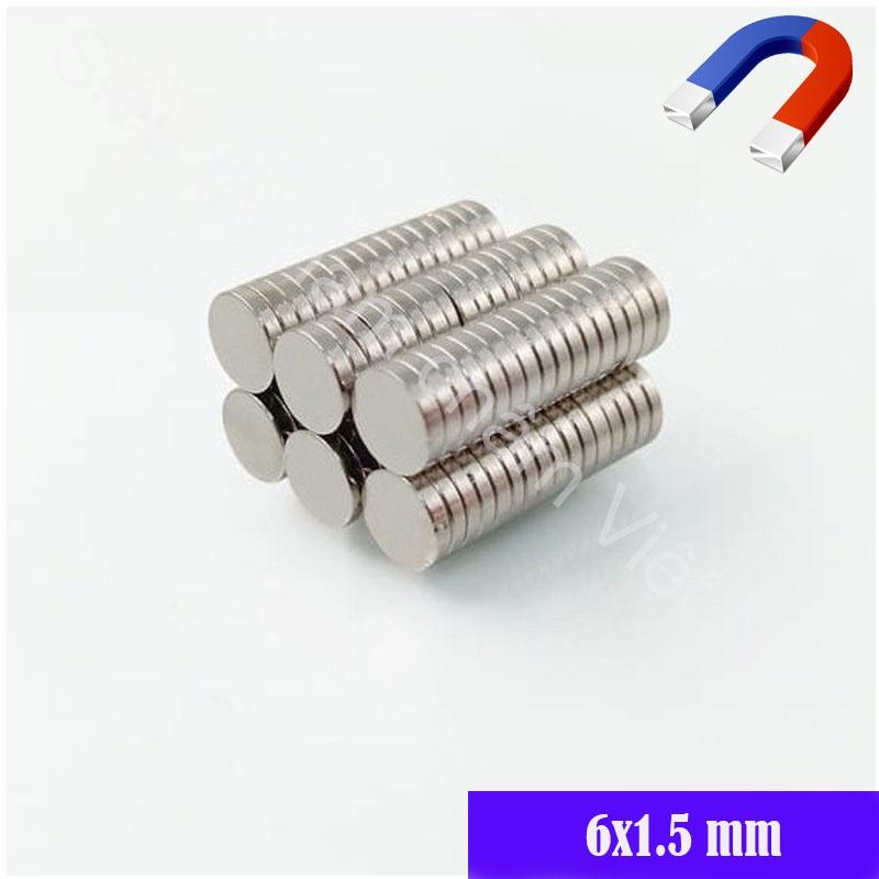 Nam Châm 6x1 6x1.5 6x4 Tròn đường kính 6mm, set 50 viên mỗi loại