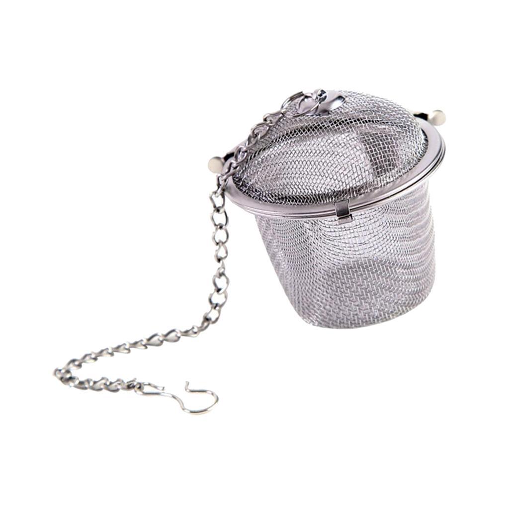 2pcs Tea Infuser Ball Mesh Loose Leaf Herb Strainer Secure Locking 8.5/11cm