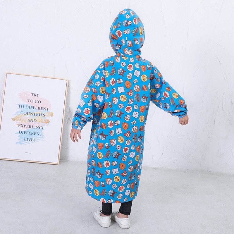 Áo mưa bít cho bé trai và bé gái từ 1 - 10 tuổi ,vải dù chống thấm nước , họa tiết hoạt hình xinh xắn