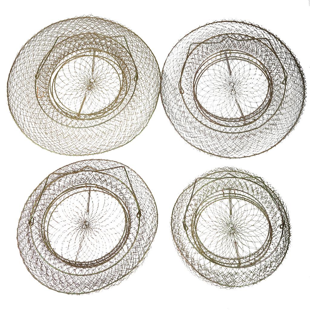 Collapsible Steel Wire Fish Basket Shrimp Crab Cage