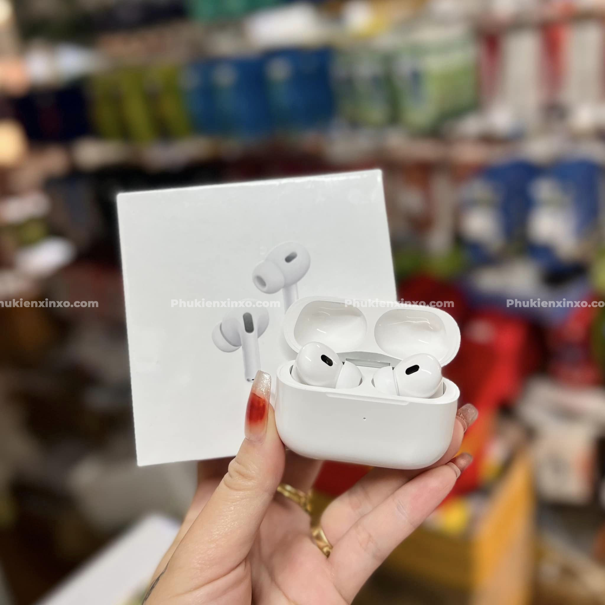 Tai nghe BLuetooth Pro thế hệ 2 cao cấp, hỗ trợ sạc không dây, trượt tăng giảm âm lượng, pin trâu - PHỤ KIỆN ĐIỆN THOẠI XỊN XÒ