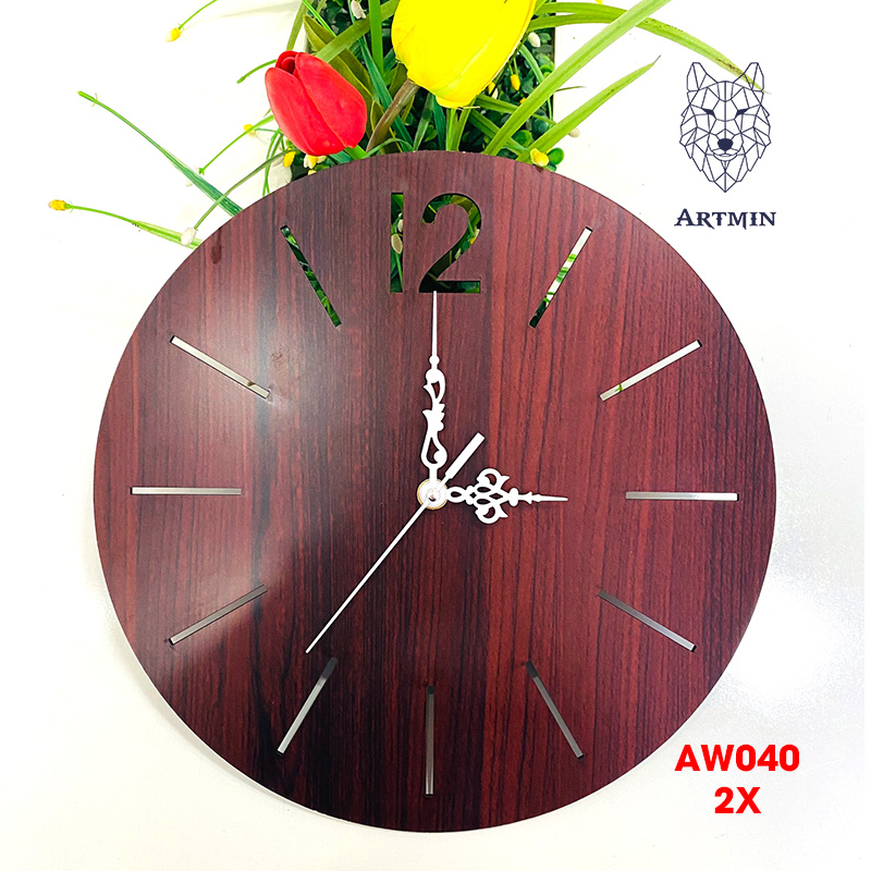 AW040 - Đồng Hồ Gỗ Decor Trang Trí – Đồng Hồ Treo Tường Đẹp 2023