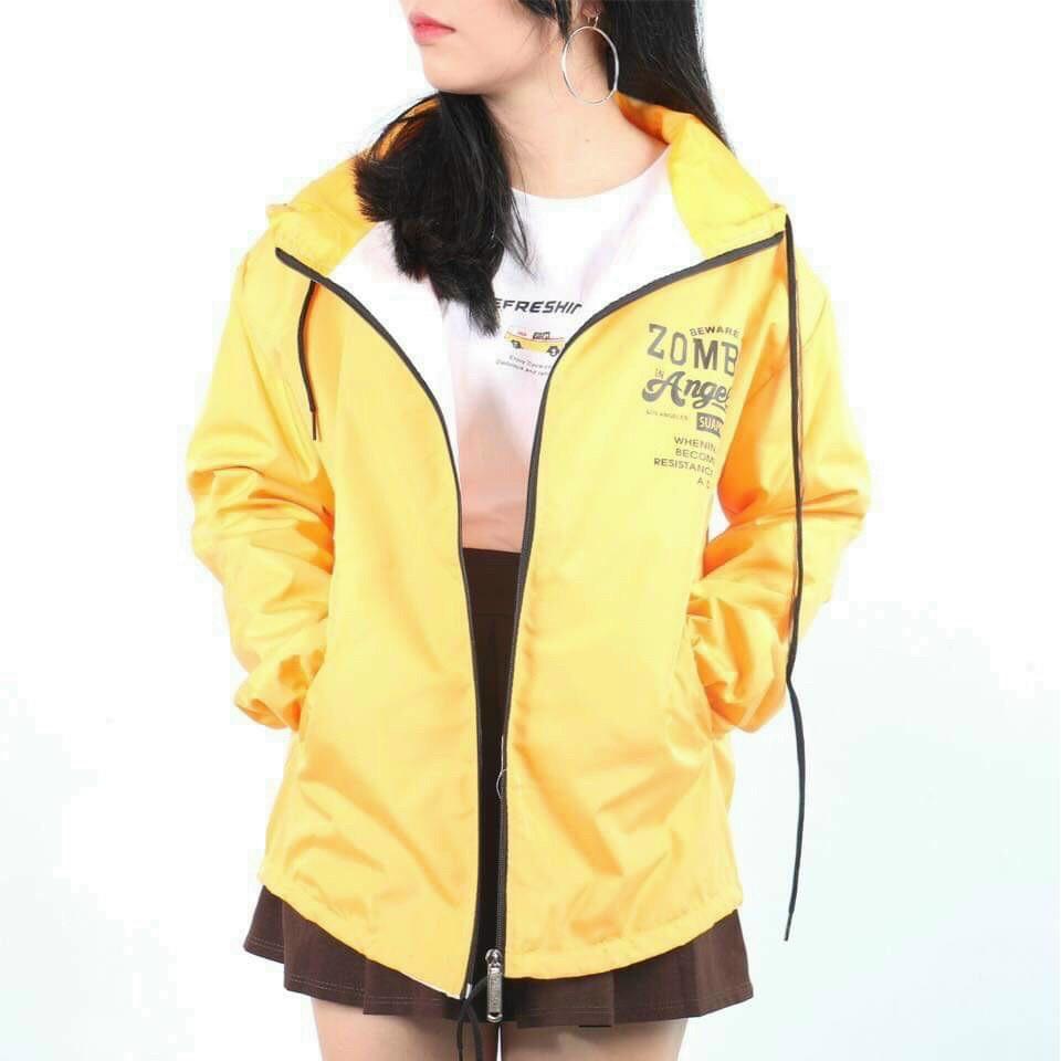 Áo khoác dù IN ZOMBIE dành cho cặp đôi cho nam cho nữ có mũ, jacket form rộng có 3 màu unisex ulzzang 123SHOP