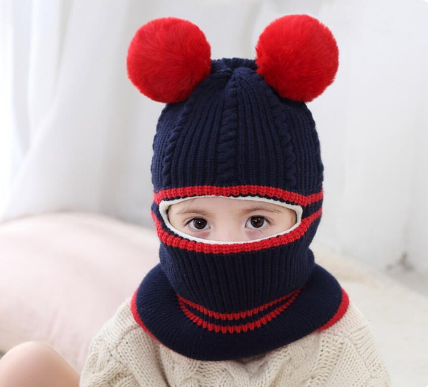 Trẻ Em Mùa Đông Nhiệt Trẻ Em Mũ Khăn Bộ Bé Bonnet Khăn Enfant Dệt Kim Nón Dễ Thương Cho Bé Gái Bé Trai Beanies 1-5 Năm