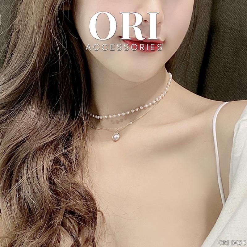 Dây chuyền nữ Chocker ngọc trai nhân tạo Alma thời trang sang trọng ORI ACCESSORIES D056