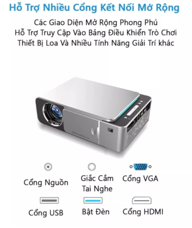 T6 Bản Cao Cấp - Máy chiếu mini Android Wifi Thông minh