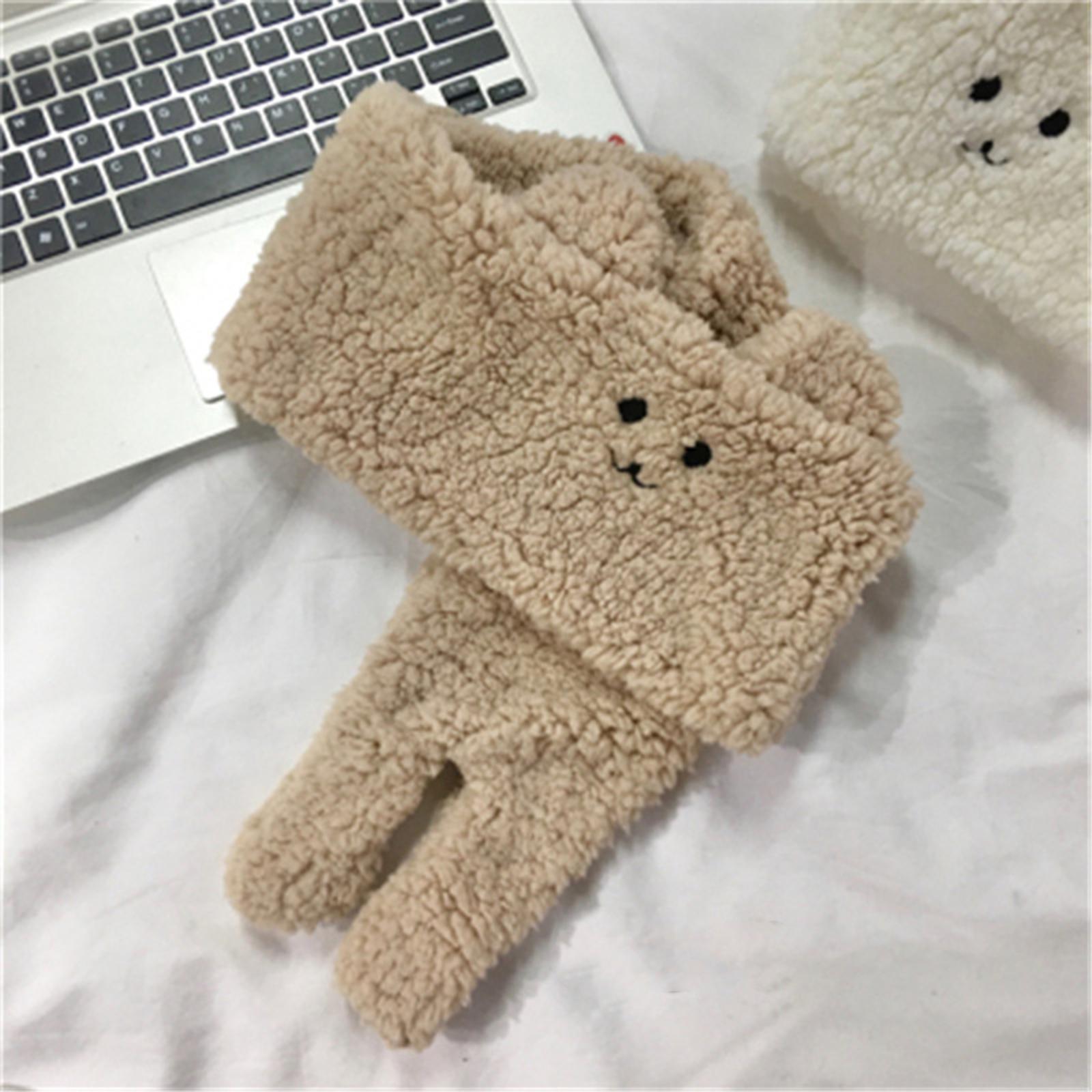 Soft Acrylic Scarf Winter Warm Bear Ear Keep Warm for Women Men Skiing