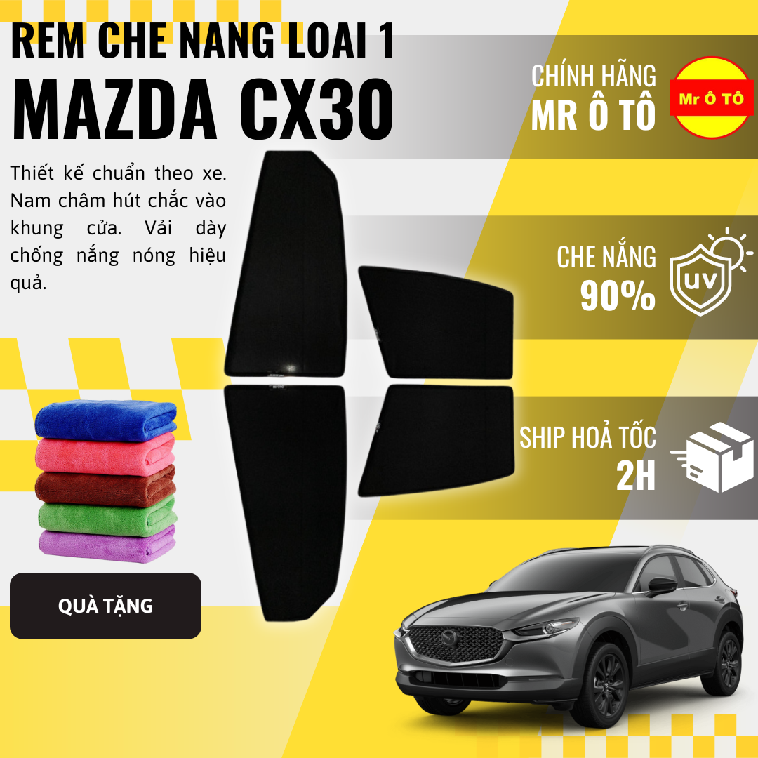 Rèm Che Nắng Xe Mazda CX30 Loại 1 Mr Ô TÔ Bảo Hành 24 tháng Cam Kết Chuẩn Khít Theo Xe