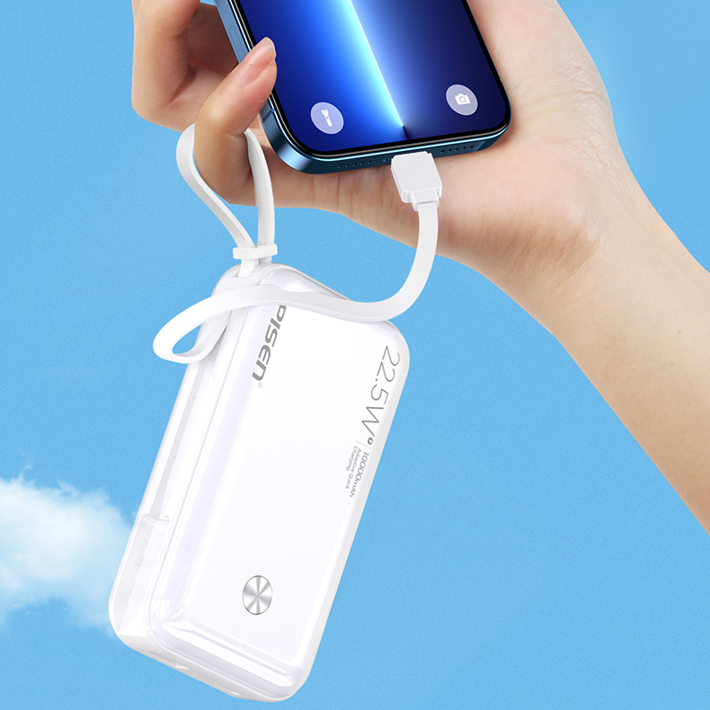 Pin sạc dự phòng Pisen QUICK PowerLink 22.5W 10000mAh - Thiết kế dây xách tiện lợi & thời trang - Hàng chính hãng.