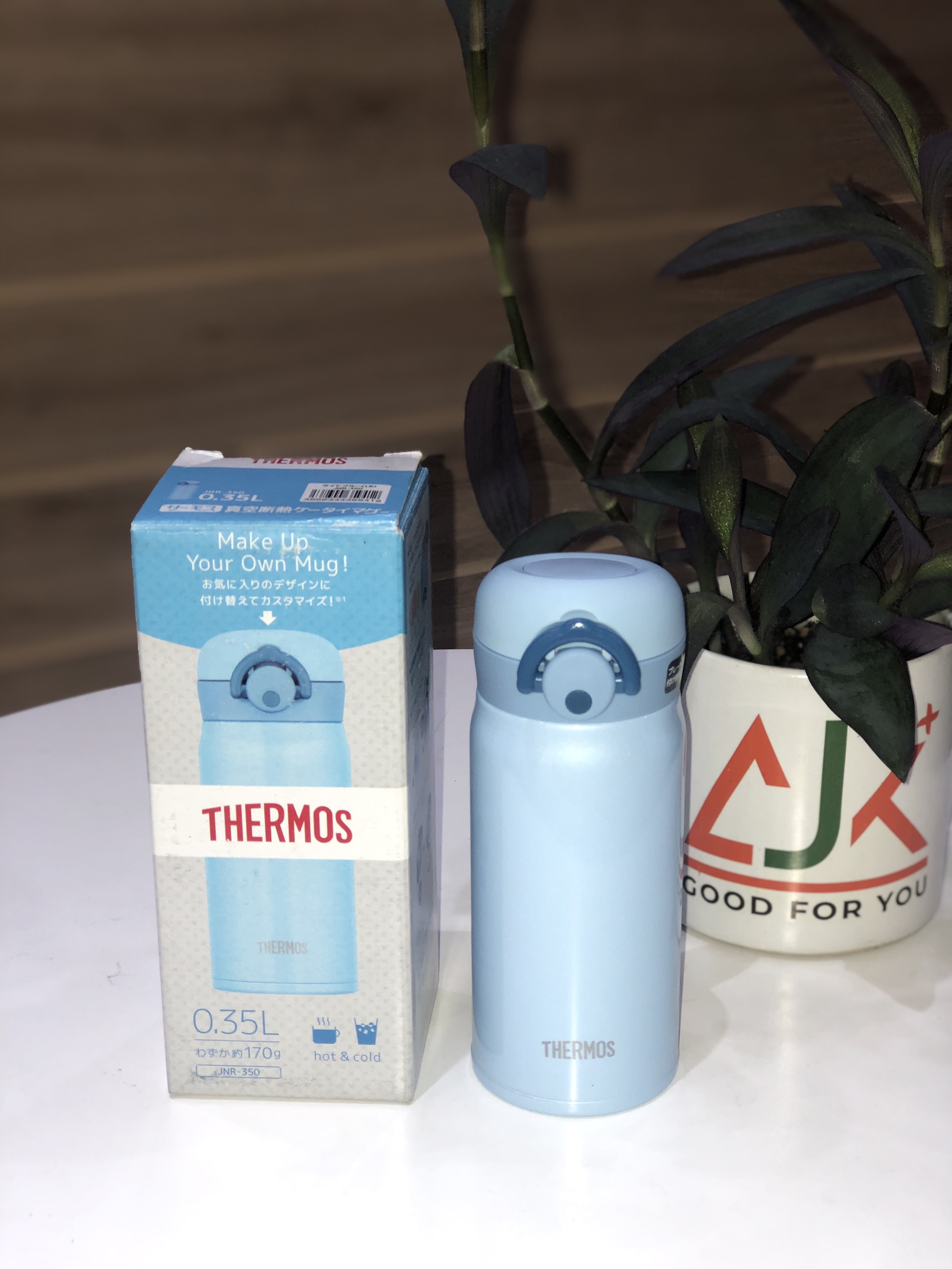 Bình giữ nhiệt Thermos nút bấm JNR-350 - Dung tích 350ml - Hàng chính hãng