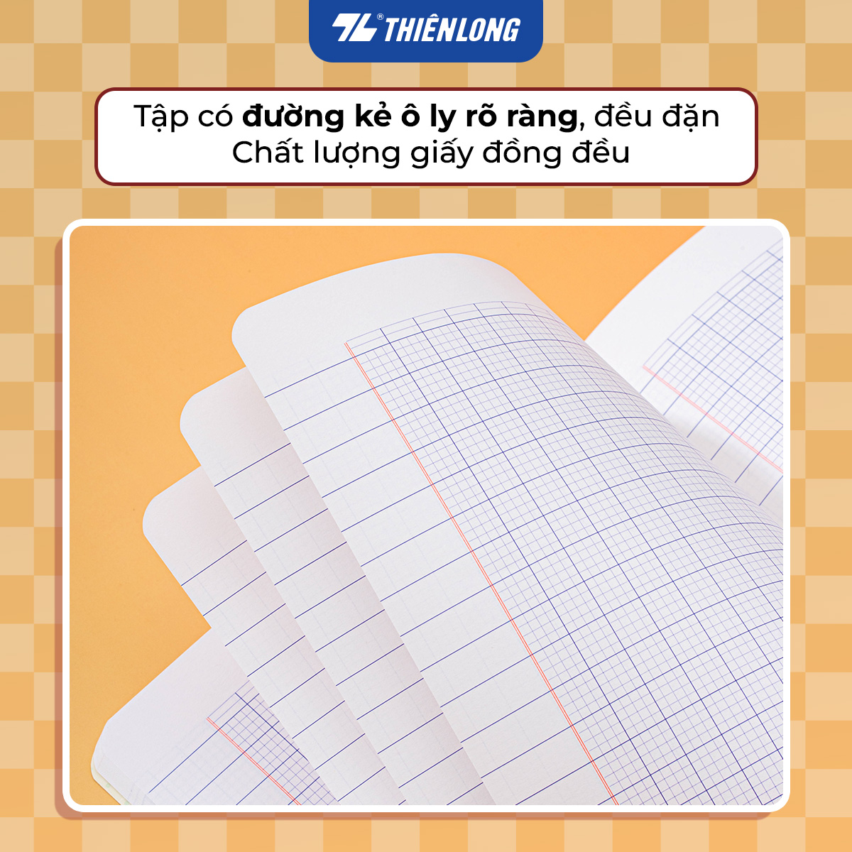 Combo 5/10/20 Tập học sinh chống lóa 80 trang 4 ô ly vuông 2.5mm 100gsm Thiên Long TP-NB003 - Mẫu ngẫu nhiên