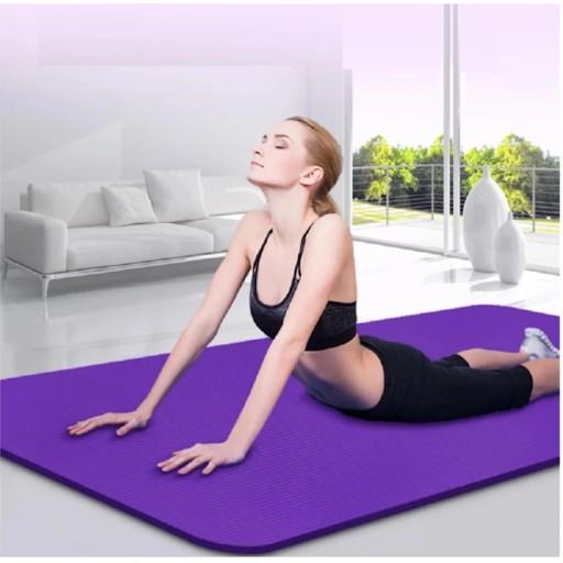 Thảm tập yoga 2 lớp 6mm cao cấp (giao màu ngẫu nhiên) siêu mềm