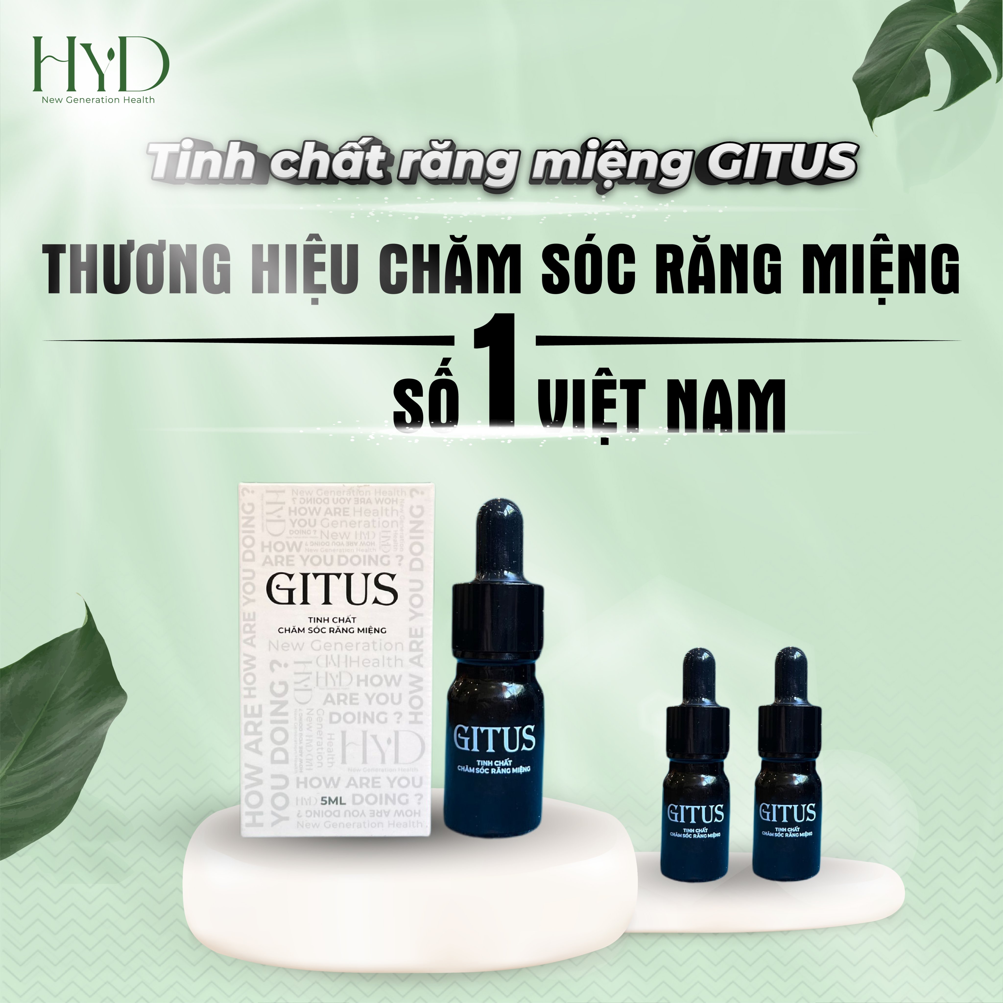 Tinh Chất Chăm Sóc Răng Miệng Gitus - Hỗ Trợ Điều Trị Hôi Miệng, Sâu Răng, Chảy Máu Chân Răng, Viêm Họng Hạt, Viêm Amidan