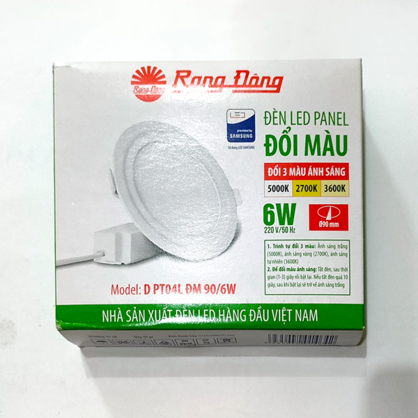 Đèn LED Panel tròn đổi màu 90 6W-SS