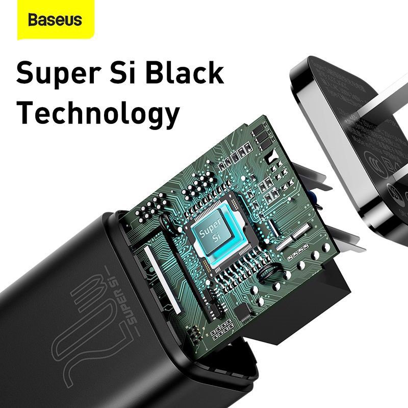 Bộ sạc nhanh, nhỏ gọn Baseus Super Si Quick Charger 20W dùng cho iPhone 12/iP11/XS Max - Hàng chính hãng