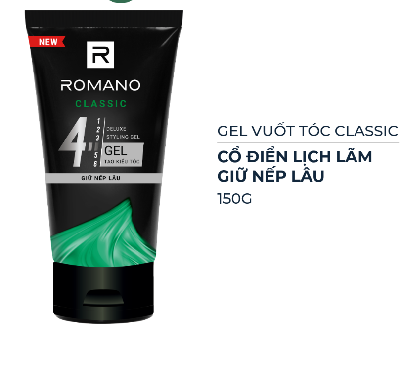 Gel Giữ Nếp Lâu Romano Classic 150g