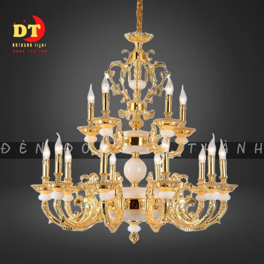 Đèn chùm hợp kim nến cao cấp phong cách hiện đại bắc âu HTLK CHK