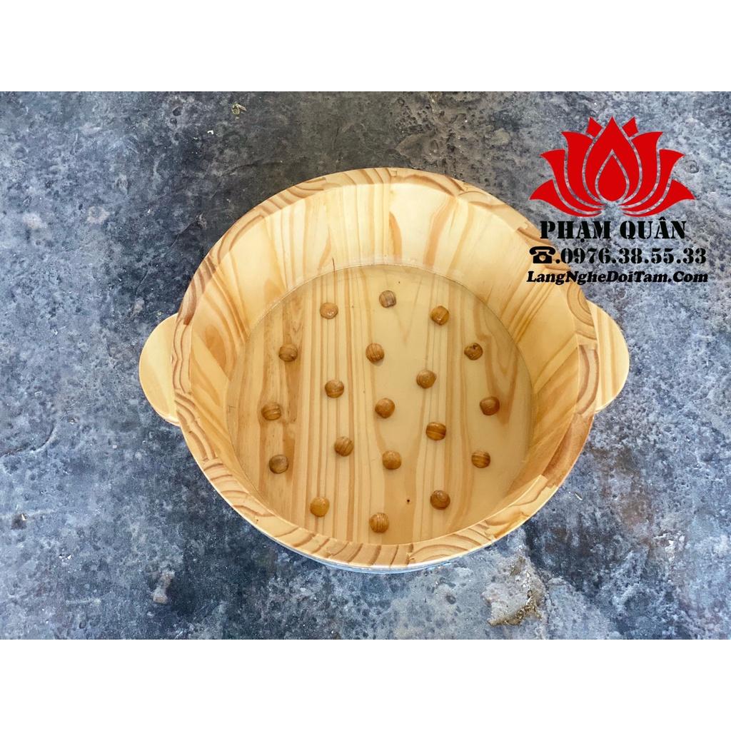 Chỗ gỗ bé ngâm tay chân, chậu gỗ rửa mặt