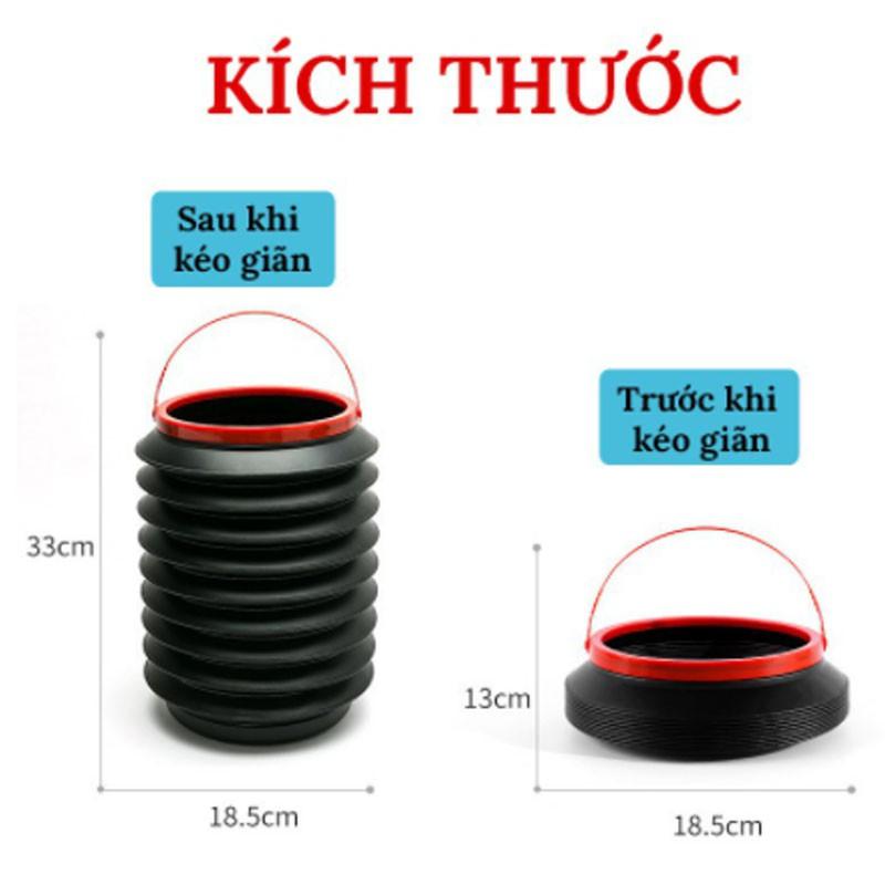 Thùng rác gấp gọn có thể co giãn để trên ô tô, văn phòng, nhà bếp