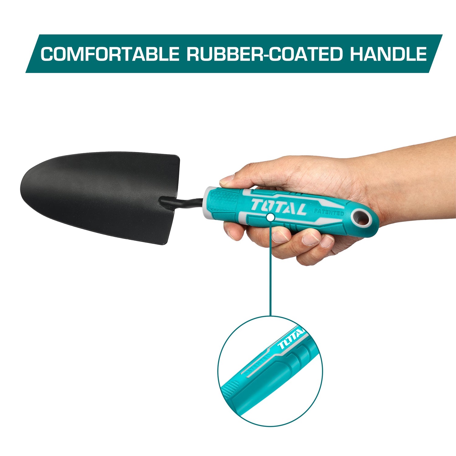 Cây xẻng xúc đất làm vườn 340mm TOTAL THFTT858 - làm từ thép carbon, chăm sóc cây, trồng cây, trồng hoa - Tốc độ 247