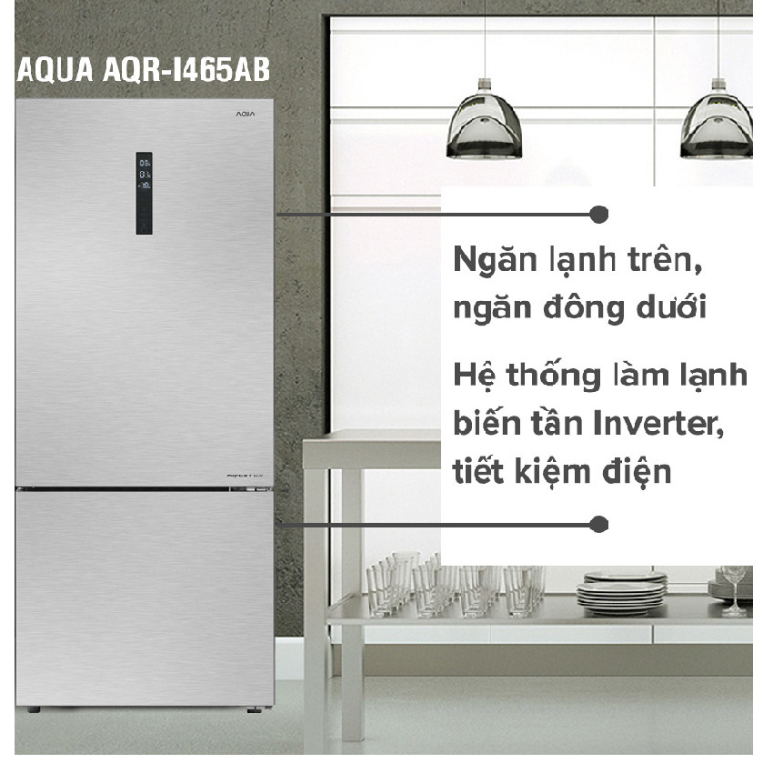 TỦ LẠNH AQUA AQR-I465AB (SW) - HÀNG CHÍNH HÃNG