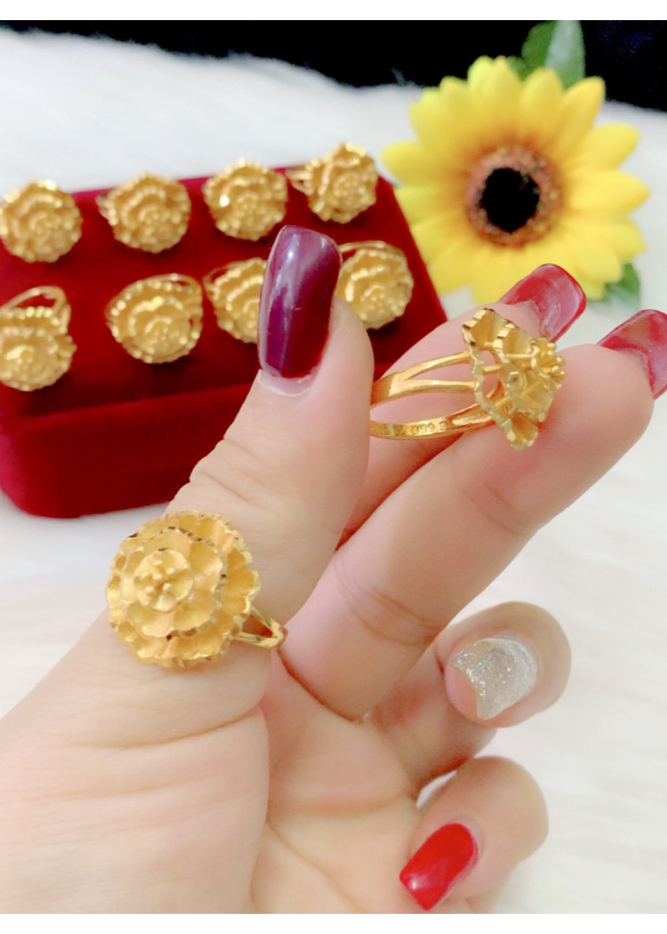 Nhẫn nữ cưới mạ vàng 24k 