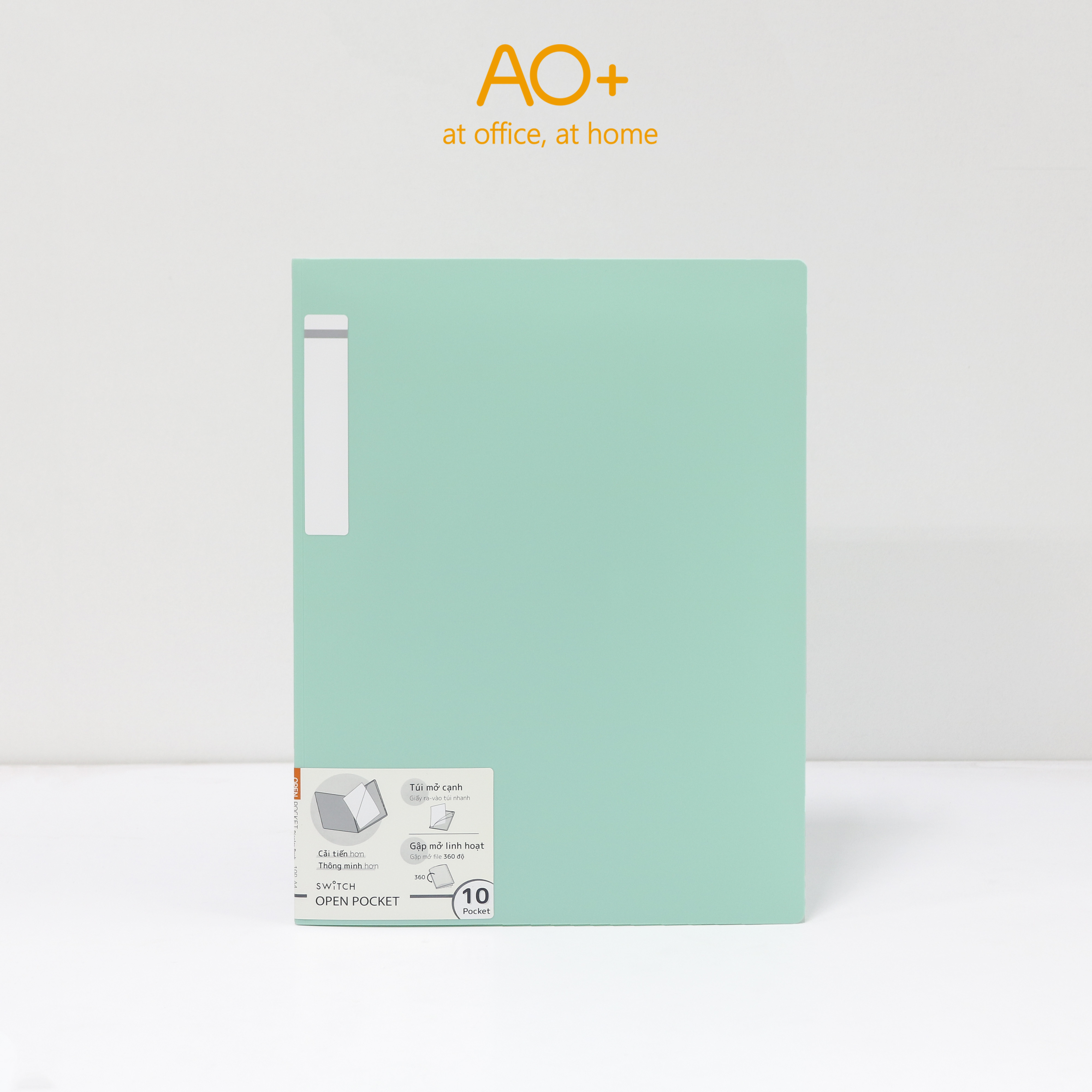 File bìa nhựa đựng hồ sơ AO+ trong suốt có 8 ngăn lưu tài liệu A4 theo ngăn vát dễ dàng sử dụng màu ON WD601